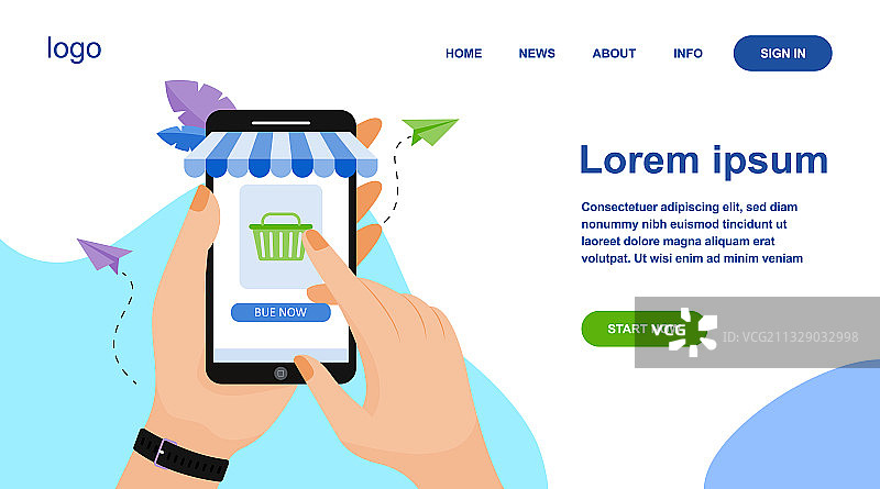 用手机在线购物图片素材