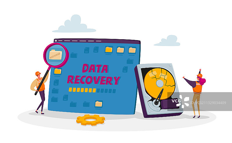数据恢复服务概念图片素材