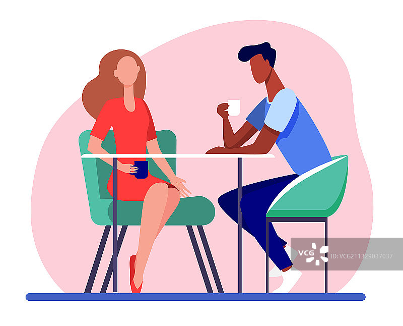 情侣在咖啡店约会图片素材