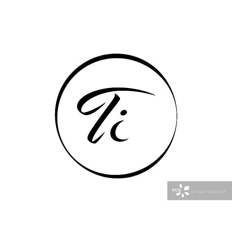 TI字母logo设计模板图片素材