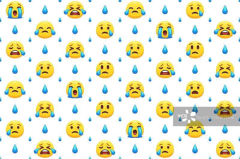 最悲伤的哭泣表情符号图案图片素材
