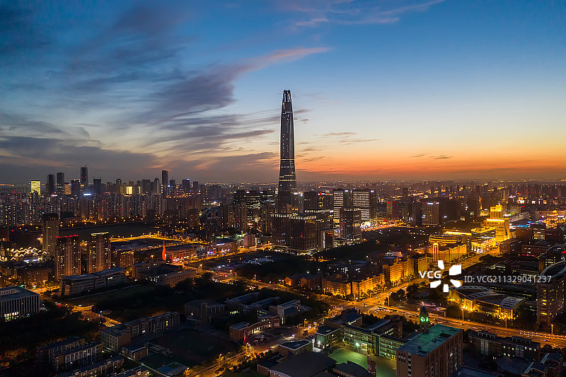 航拍天津滨海新区图片素材