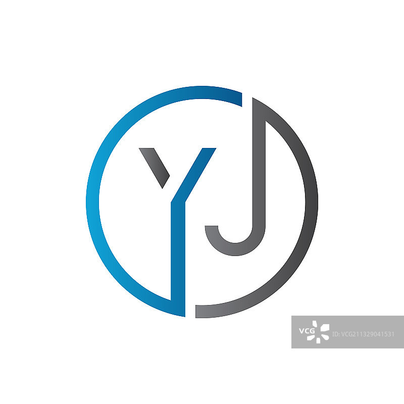 YJ圆形字母标志设计模板图片素材