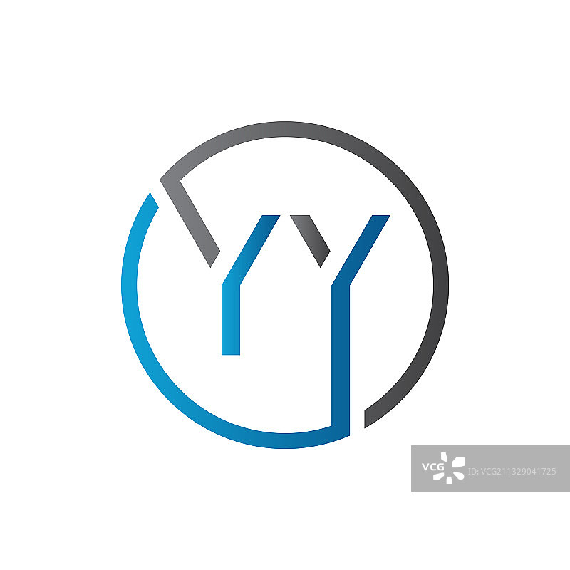 YY首字母圆形标志设计模板图片素材