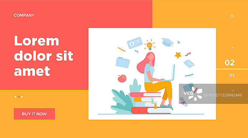 使用笔记本电脑参加在线课程的学生图片素材