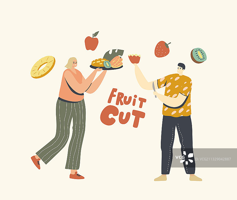 健康饮食：男女角色剪影图片素材