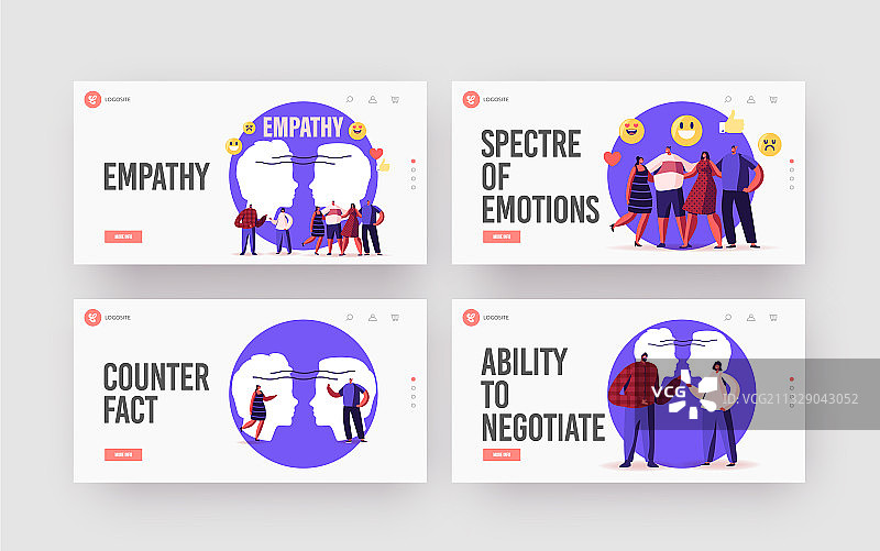 人物展示同理心着陆页模板图片素材
