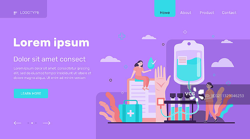 献血者和护士图片素材