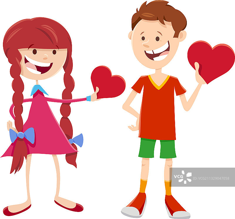 可爱情侣情人节贺卡图片素材