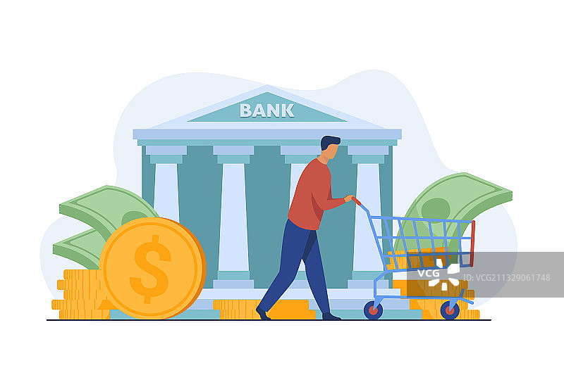 银行客户获得贷款图片素材