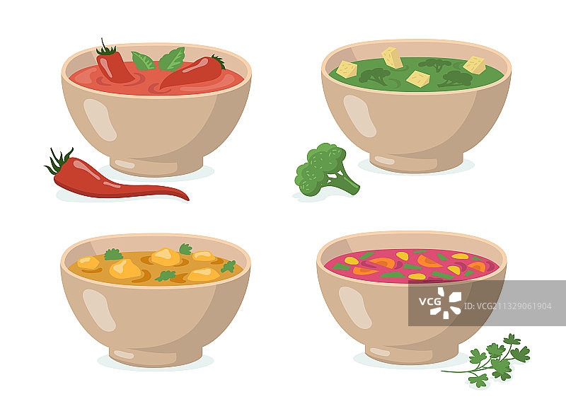 碗装汤品合集图片素材