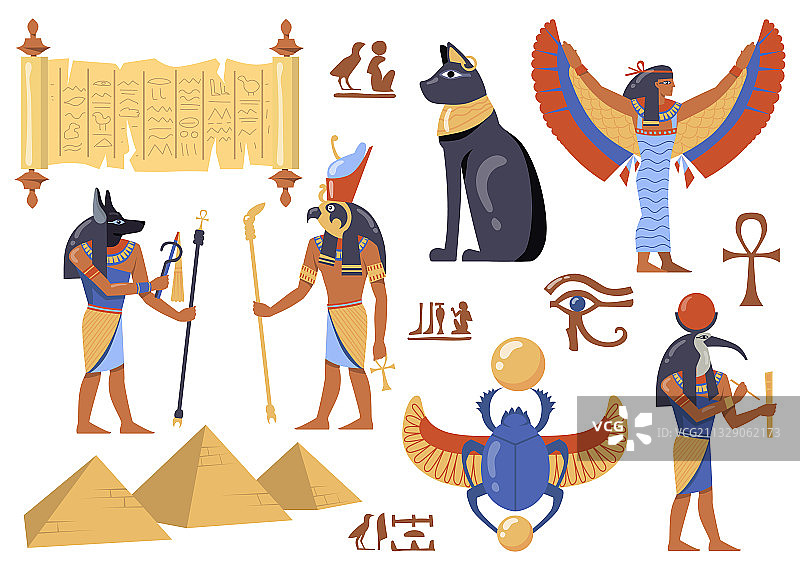 埃及神话人物合集图片素材