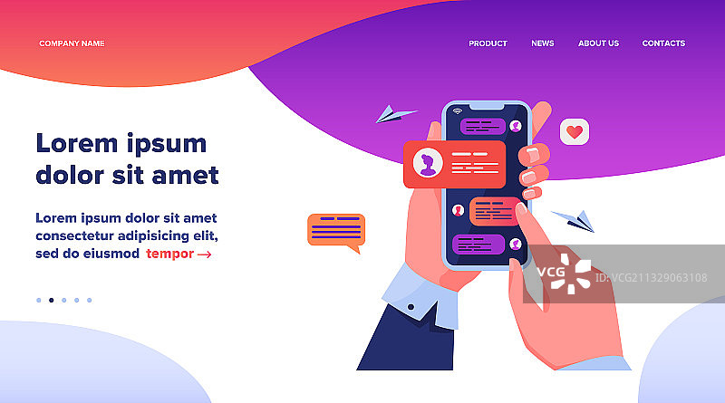 手持带有短信的手机图片素材