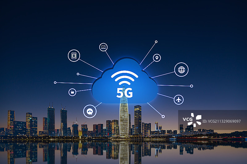 深圳5G科技网络城市建筑图片素材