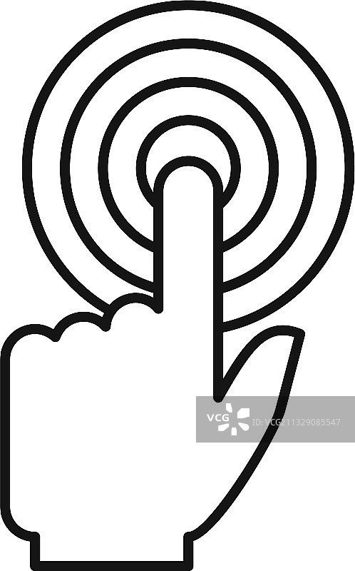 反向链接策略触摸图标轮廓样式图片素材