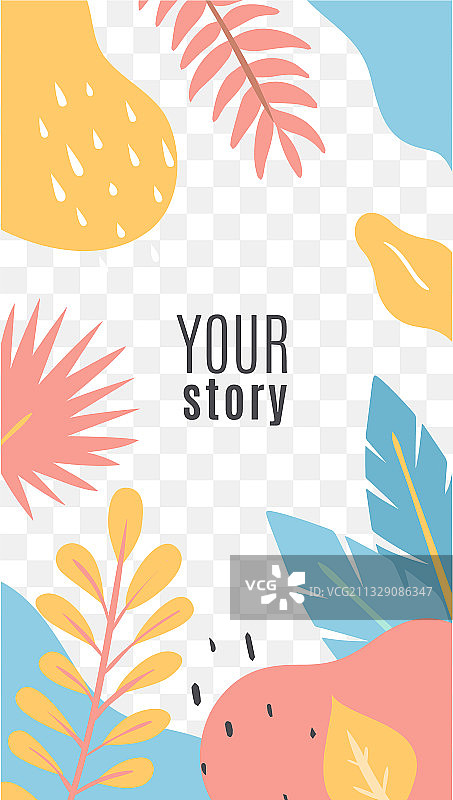 社交网络帖子花卉封面设计图片素材