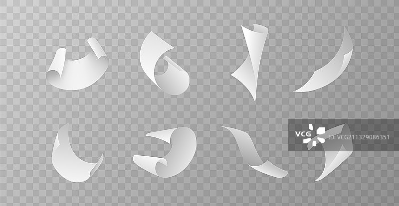 飞舞的空白白纸图片素材