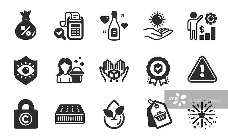 贷款护目镜和促销标签图标图片素材