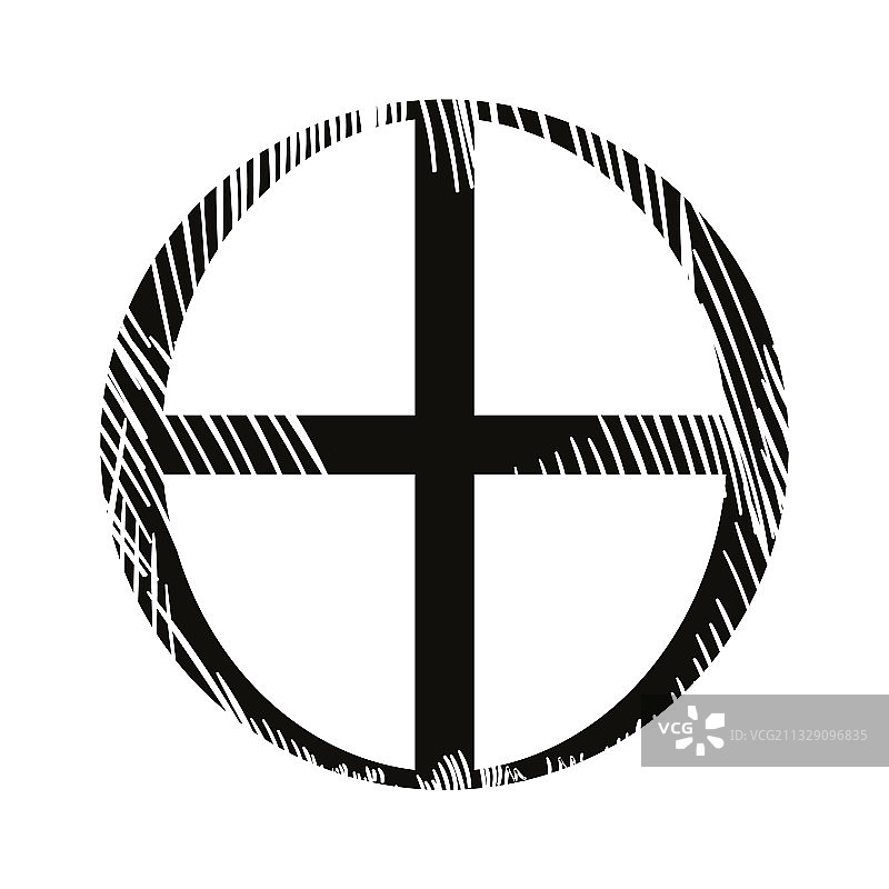白色背景上的黑色十字架图片素材