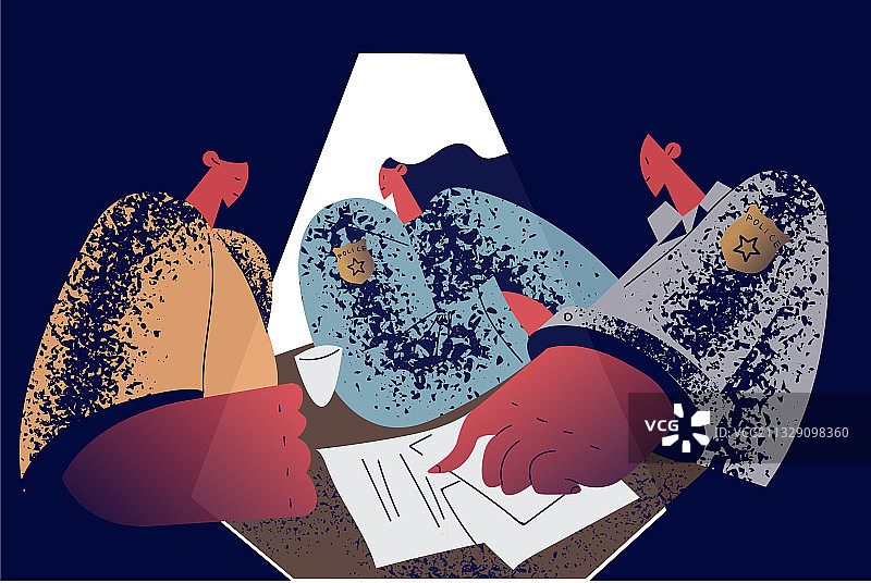 逮捕监禁审讯概念图片素材