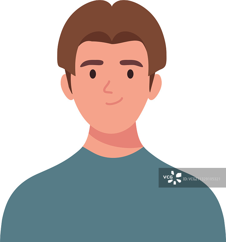 微笑的年轻男人头像图片素材