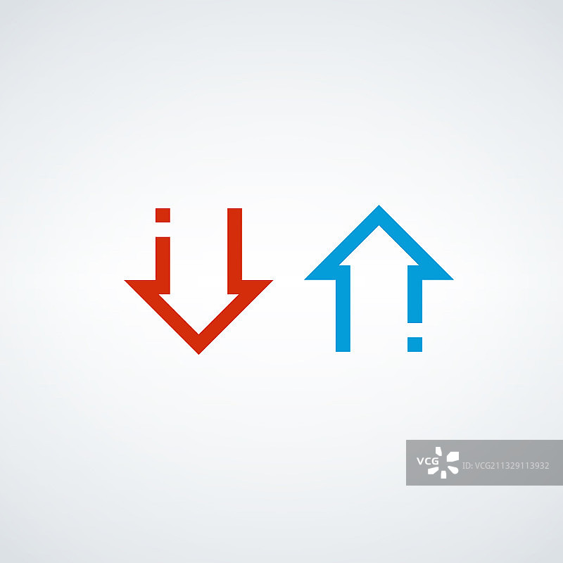 上下线性箭头信息图图片素材