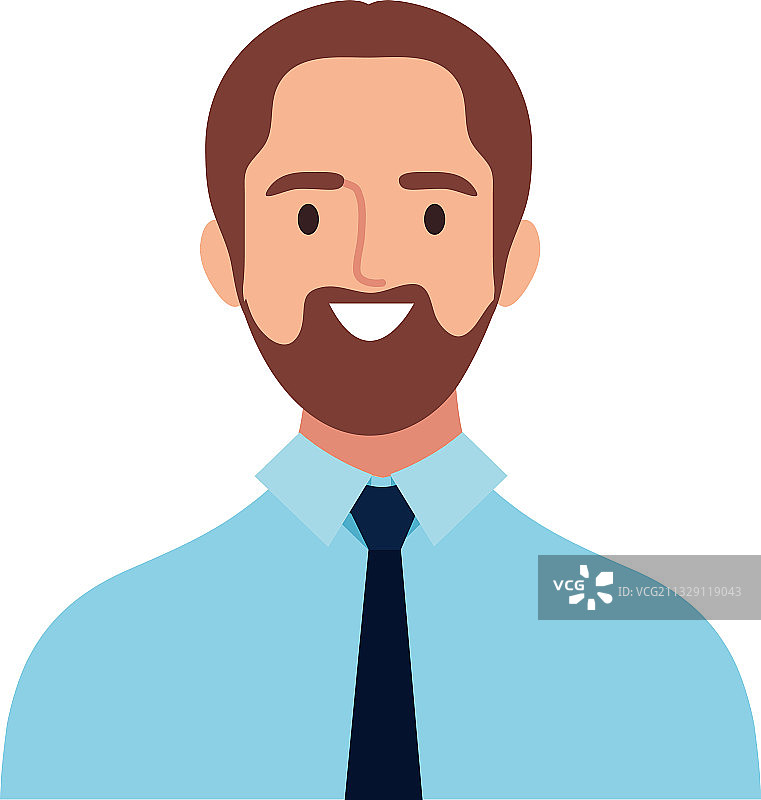 快乐的商务青年男子虚拟角色图片素材