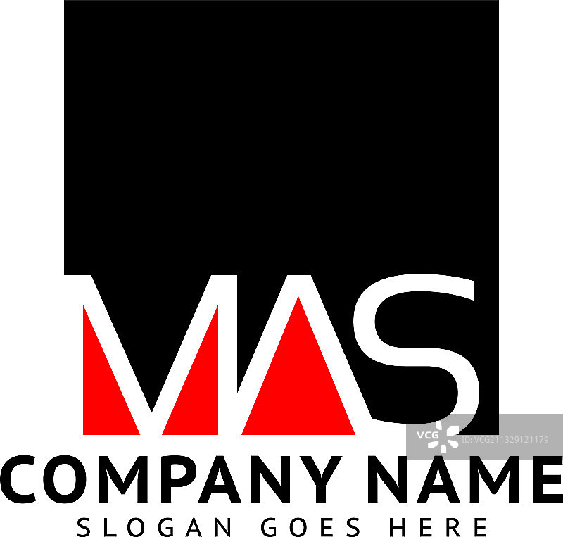 MAS首字母标志模板设计图片素材