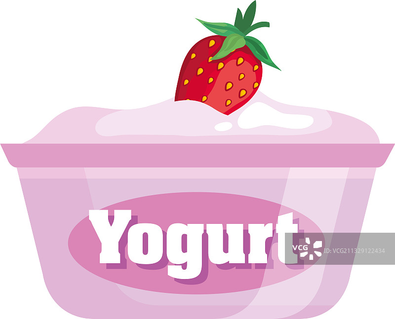 美味的草莓味酸奶制品图片素材