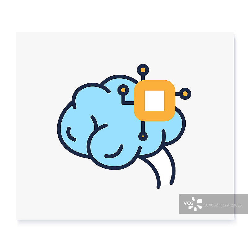 AI思维彩色图标图片素材