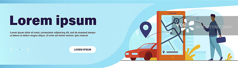 客户使用在线App订出租车或汽车图片素材