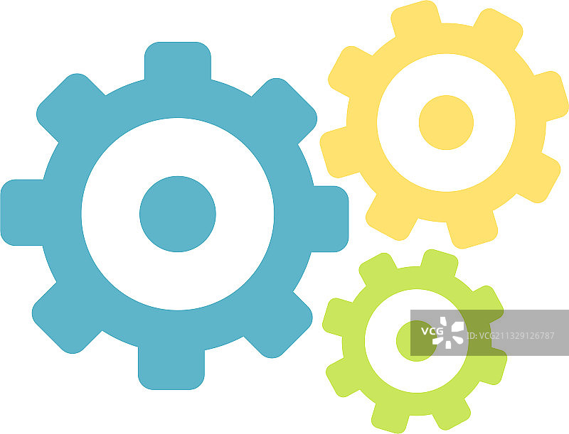 卡通风格问题解决齿轮图标图片素材