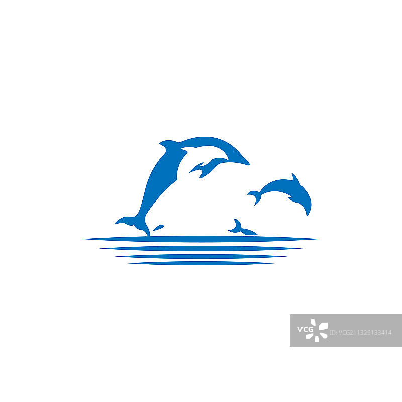 海豚Logo图标设计概念模板图片素材