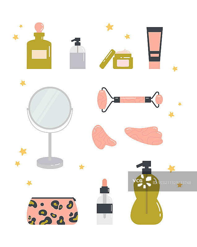 面部和身体护肤概念美容程序图片素材