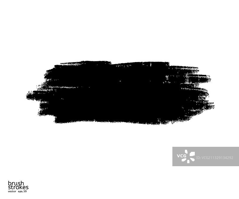 黑色复古油墨笔刷笔触图片素材