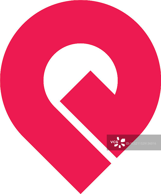 字母E定位标志符号图片素材