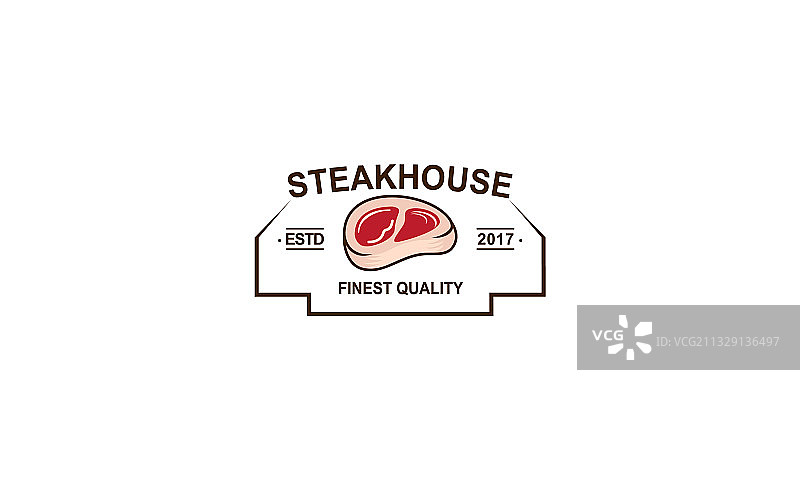 牛排排版标签和烧烤标志图片素材