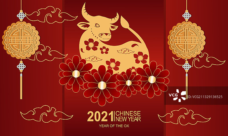 金色中国新年2021图片素材