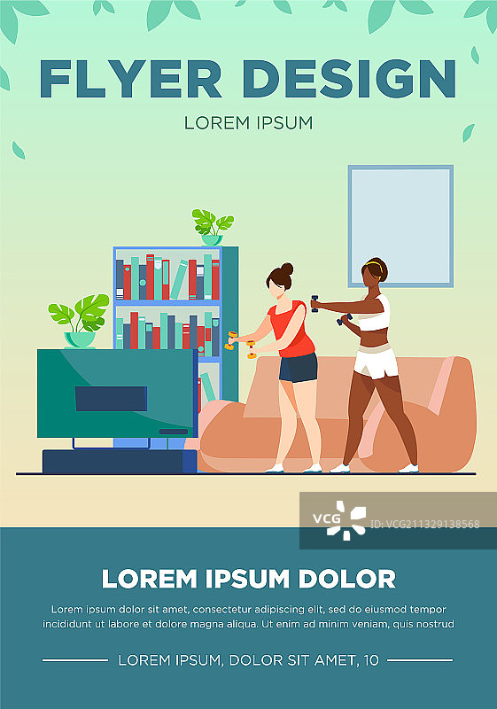 活跃的女性一起做视频锻炼图片素材