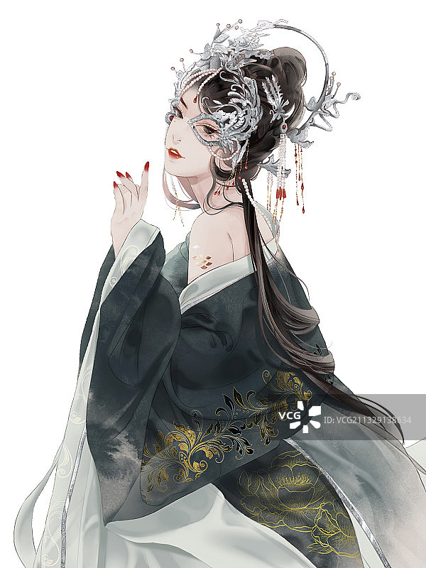 人物立绘之舞女白底图片素材