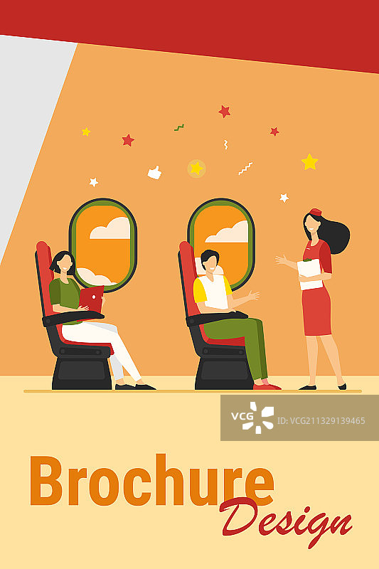 坐在飞机窗边的快乐乘客图片素材