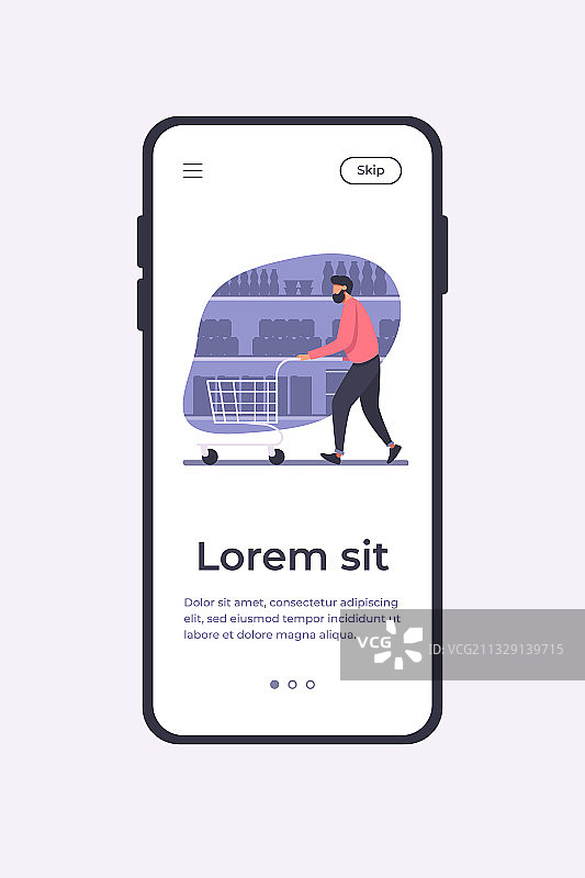 男子在超市购物图片素材