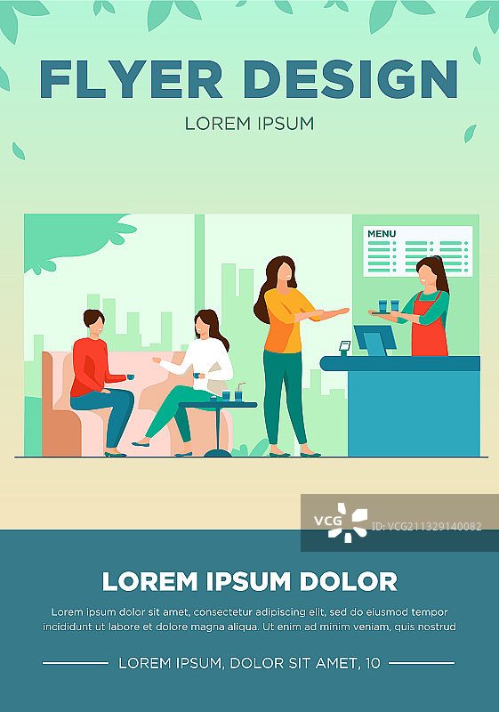 人们在咖啡馆见面吃午餐图片素材