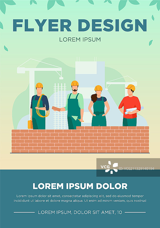 专业建筑工人砌砖墙图片素材