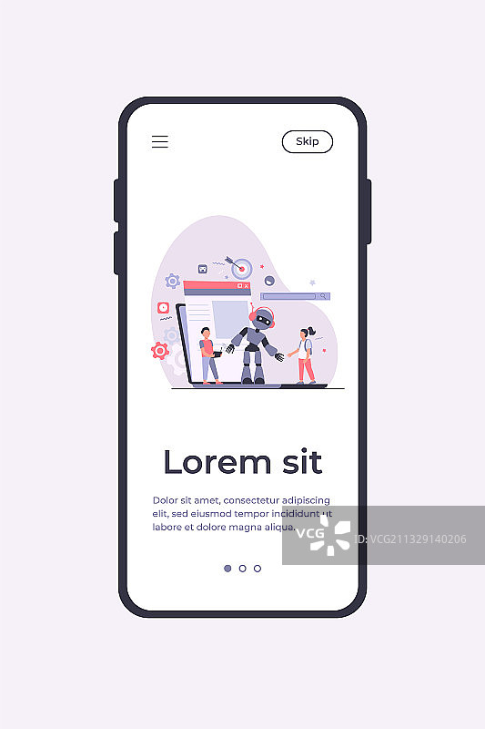 校园活动与机器人课程概念图片素材