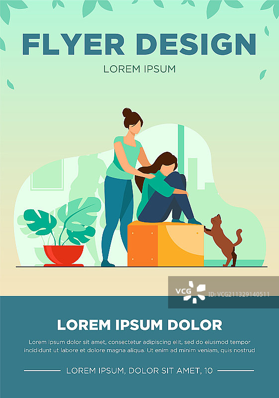 女人安慰和支持朋友图片素材