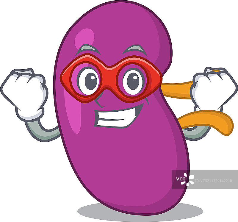 超级英雄卡通肾脏图片素材