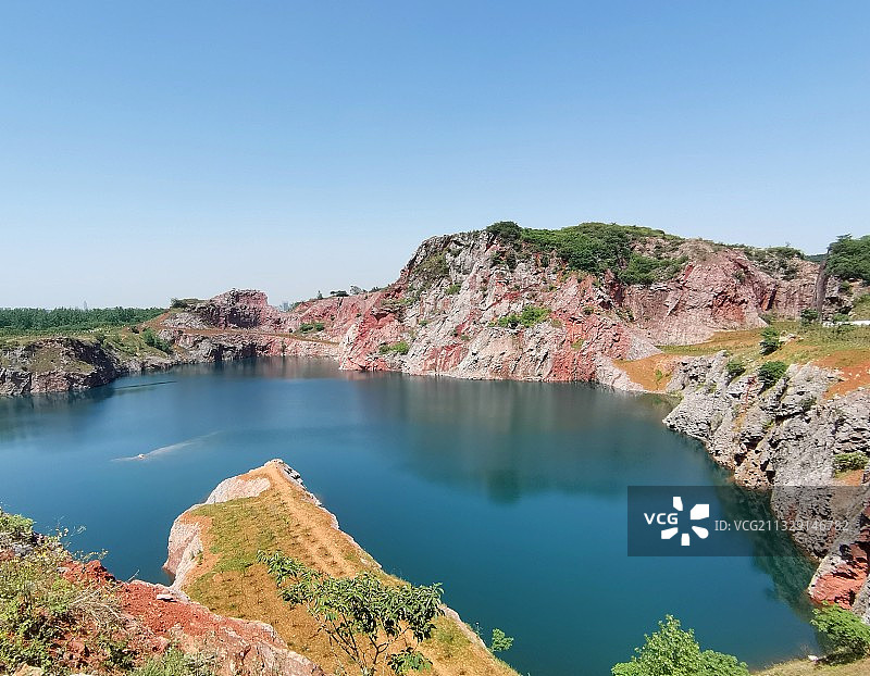 芜湖网红打卡地一一蓝色多瑙河图片素材