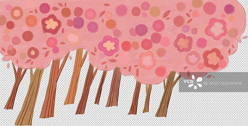 梦幻桃树林图片素材