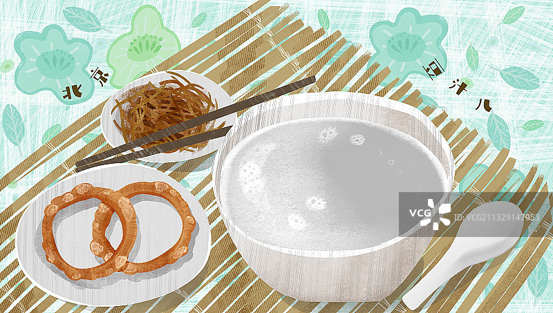 北京豆汁儿插画图片素材